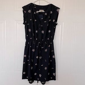 LOFT Navy Floral Dress